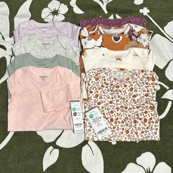 Carter’s baby girl long sleeve onesies - Picture 1 of 4